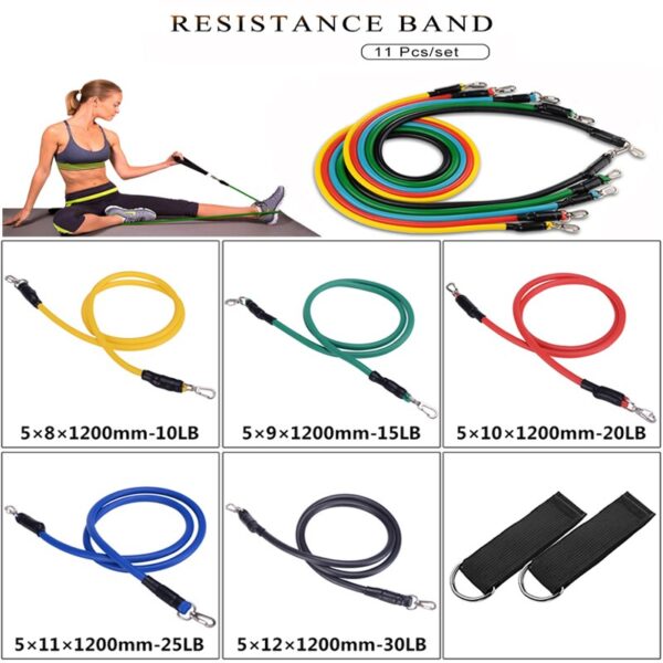 Crossfit 11 Pcs Resistance Bands Exercise Set 2