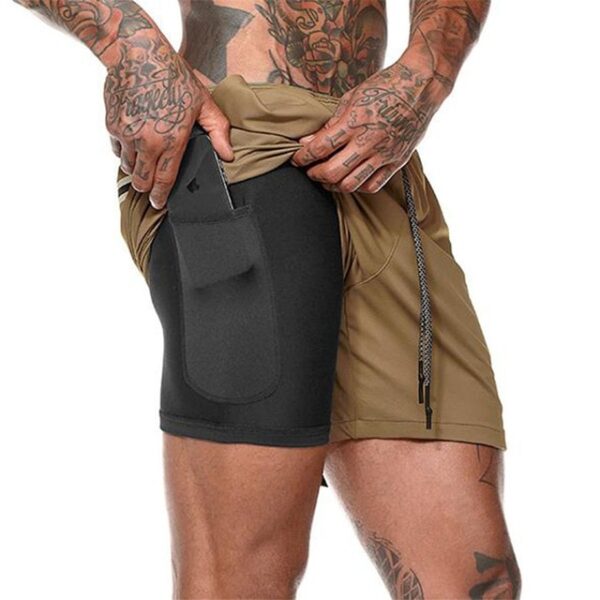 Men's 2 in 1 Running and Sports Workout Shorts - Image 7