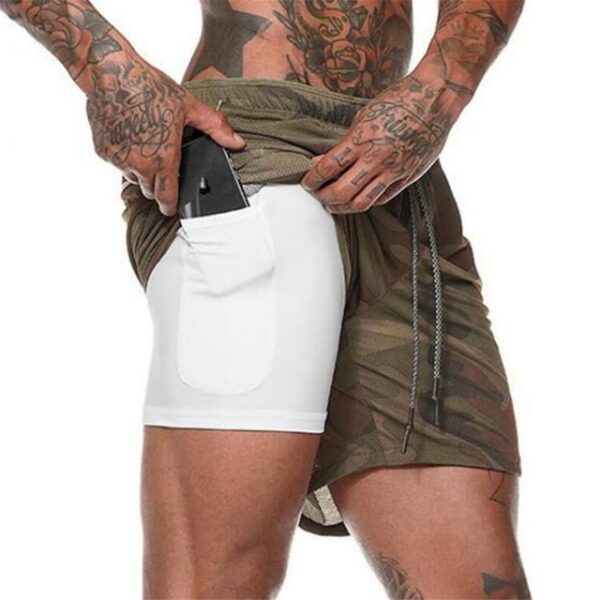 Men's 2 in 1 Running and Sports Workout Shorts - Image 6