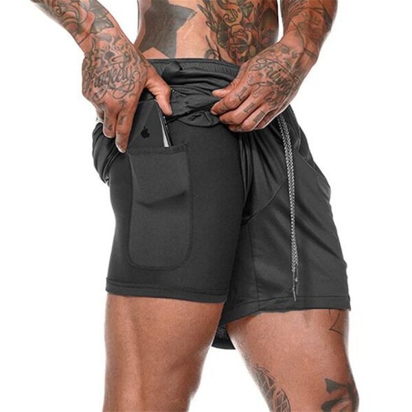 Men's 2 in 1 Running and Sports Workout Shorts - Image 10