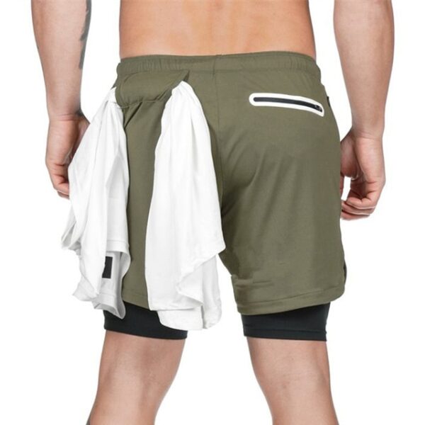 Men's 2 in 1 Running and Sports Workout Shorts - Image 2