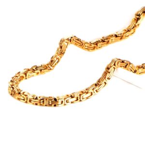 mens gold color stainless steel chain necklace