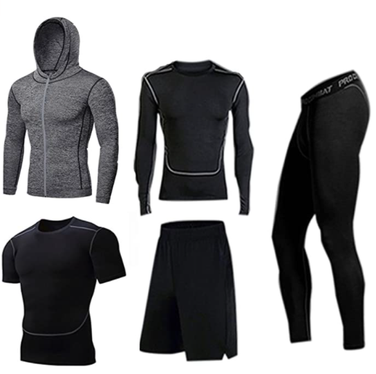 5 piece men's workout clothes